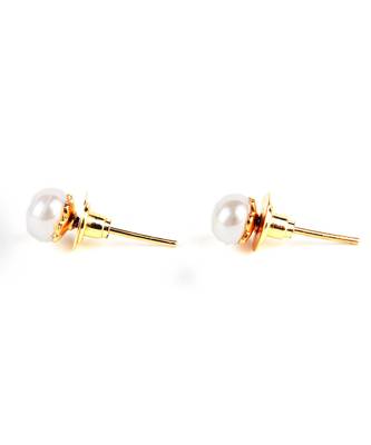 White Gold Plated Stone Earrings 3