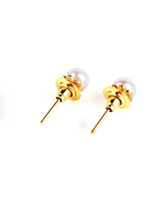 White Gold Plated Stone Earrings 4