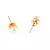 White Gold Plated Stone Earrings