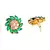 Green Gold Plated Stone Earrings
