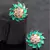 Green Gold Plated Stone Earrings