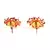 Pink Gold Plated Stone Earrings