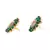 Green Gold Plated Stone Earrings