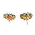 Green Gold Plated Stone Earrings