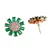 Green Gold Plated Stone Earrings