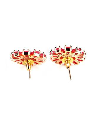 Pink Gold Plated Stone Earrings 4