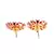 Pink Gold Plated Stone Earrings