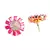 Pink Gold Plated Stone Earrings