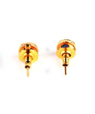 Black Gold Plated Stone Earrings 4