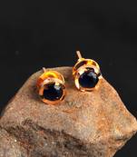 Black Gold Plated Stone Earrings