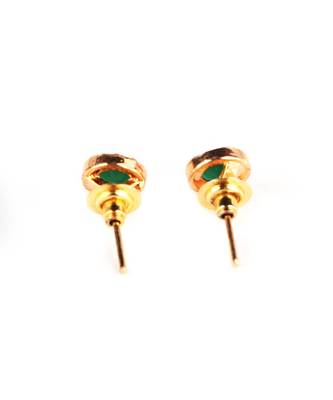 Green Gold Plated Stone Earrings 4