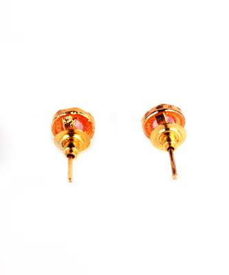 Pink Gold Plated Stone Earrings 4
