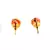 Pink Gold Plated Stone Earrings