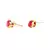 Red Gold Plated Stone Earrings