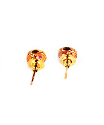 Red Gold Plated Stone Earrings 4