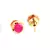 Red Gold Plated Stone Earrings