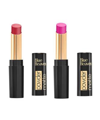 Blue Heaven Combo of 2 Powder Matte Lipsticks (Chest Nut & Pink Dust) 1