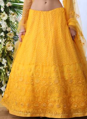 BlueSilk Bridal Designer lehnga with Heavy Embroidery 3
