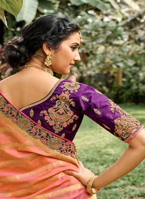 Purple Silk Bridal Designer lehnga with Heavy Embroidery 2