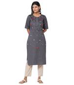 Women's Denim Grey Kurta