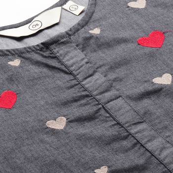 Women's Denim Grey Kurta 7