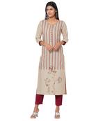 Women's Cotton Cream Kurta
