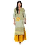 Women's Cotton Green Kurta