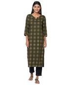 Women's Rayon Green Kurta Set