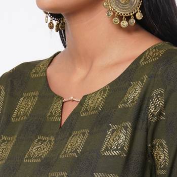 Women's Rayon Green Kurta Set 6