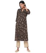 Women's Silk Brown Kurta Set