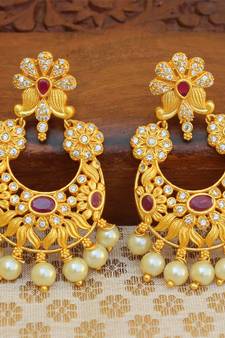 Red agate earrings