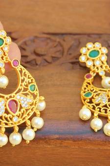 Multicolor agate earrings
