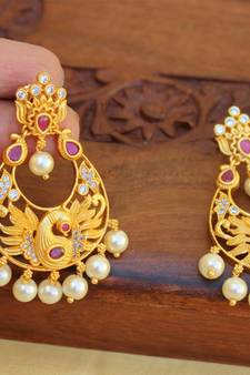 Red agate earrings