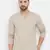 Beige_x000D_
 plain cotton men-kurtas