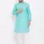 Blue plain cotton men-kurtas