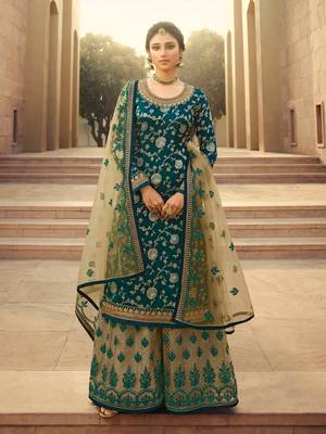 Green jacquard jacquard salwar 1