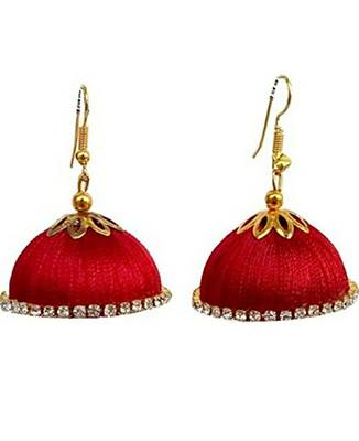 Maroon earrings 2