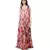 Eman Red Colour Printed Art Georgette Long Tiered Dress