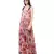 Eman Red Colour Printed Art Georgette Long Tiered Dress