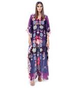 PS Pret by Payal Singhal Purple Colour Printed Silkmul Kaftan