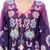Purple Colour Printed Silkmul Kaftaan