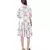 White Colour Printed Crepe Frill Hem Tunic