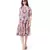 Red Colour Printed Crepe Frill Hem Tunic