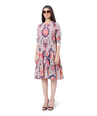 PS Pret by Payal Singhal Red Colour Printed Crepe Frill Hem Tunic 2