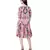 Red Colour Printed Crepe Frill Hem Tunic