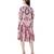 Red Colour Printed Crepe Frill Hem Tunic