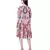 Red Colour Printed Crepe Frill Hem Tunic