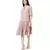 Coral Colour Printed Crepe Frill Hem Tunic