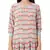 Coral Colour Printed Crepe Frill Hem Tunic