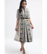 Payal Singhal Pink Ikat Love Print Silkmul Full Width Scarf